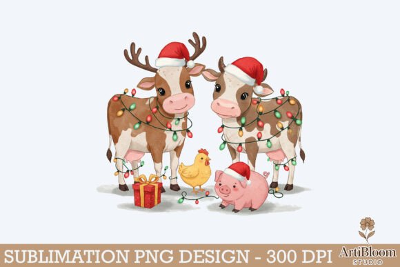 Download Baby Farm Animal Christmas Spirit Png - Christmas spirit Collection