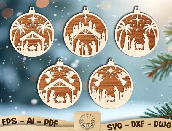 Download Nativity Ornament SVG Bundle - Premium Resources
