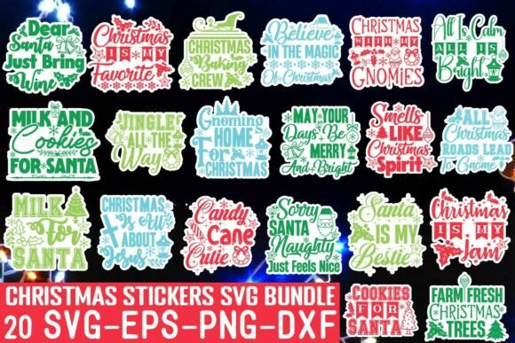 Download Christmas Stickers SVG Bundle - Premium Bundle