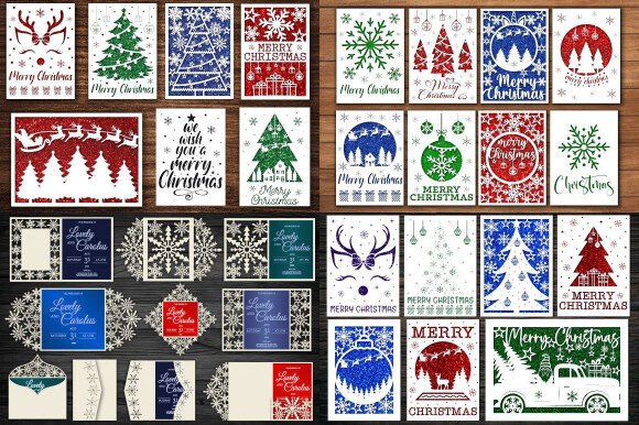 Download Huge Christmas Card SVG Bundle - Christmas card svg Collection