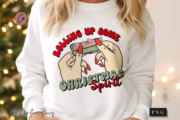 Download Retro Rolling Up Some Christmas Spirit - Christmas spirit Collection