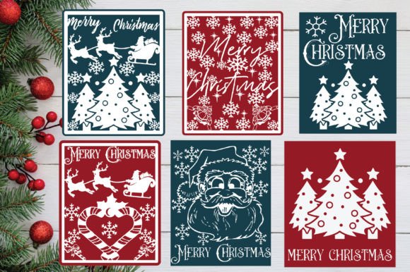 Download Merry Christmas Card SVG Bundle - Christmas card svg Collection