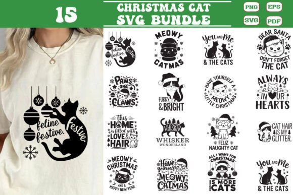 Download Christmas Cat SVG Bundle I Christmas SVG - Christmas cat svg Collection